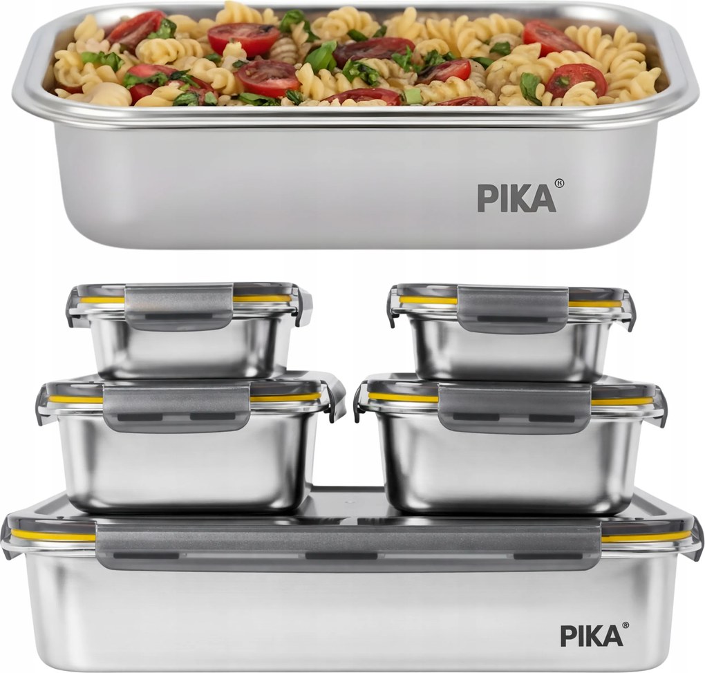 5 Ételtároló doboz Hőálló edényekkel Pika szett