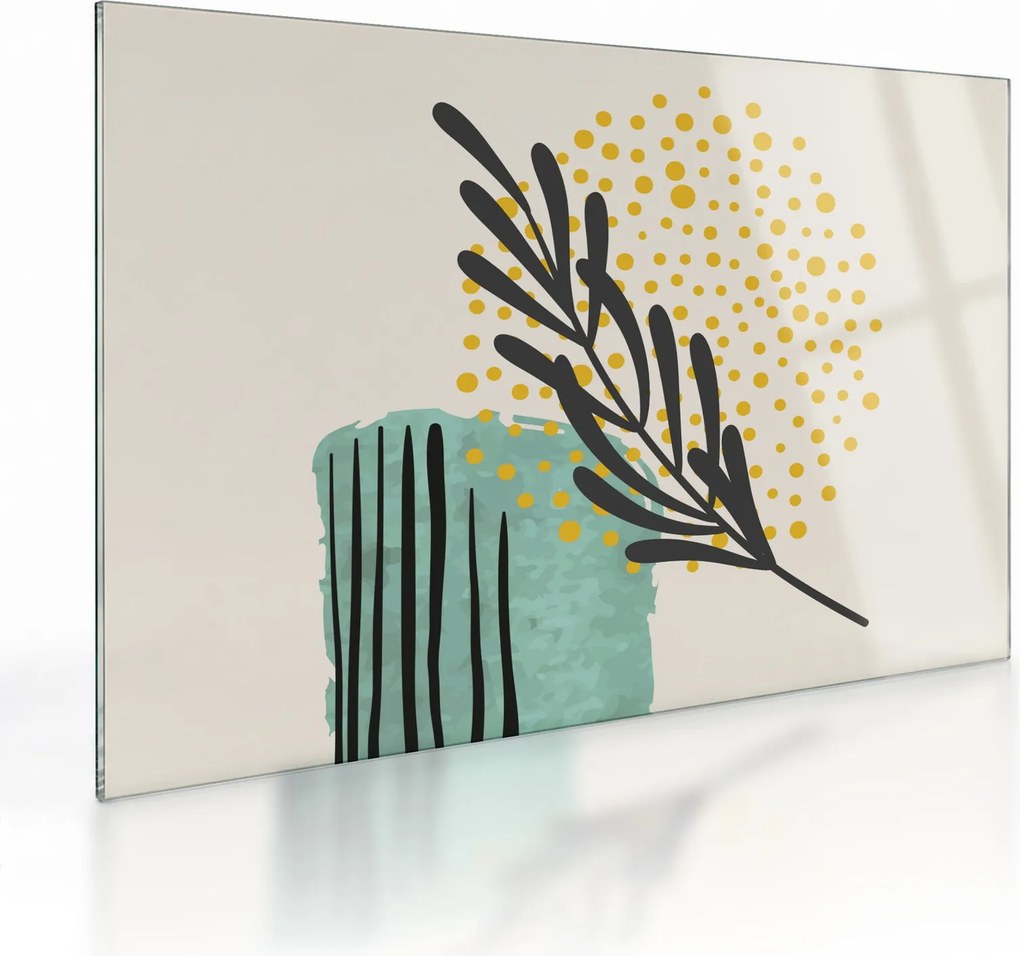 Üveg kép - Absztrakt lapok N⁰3 (70x50 cm)