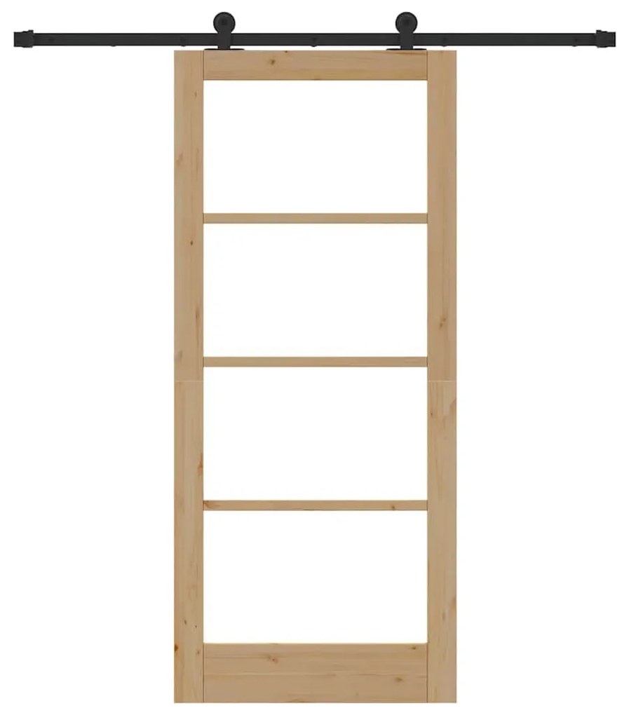 Csúszóajtó ORKDAL Barna 86 x 198.5 cm Fa és fém