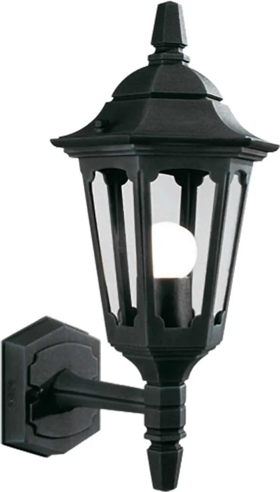 Elstead klasszikus kültéri fali lámpa parish fekete átlátszó elsprm1-black IP44