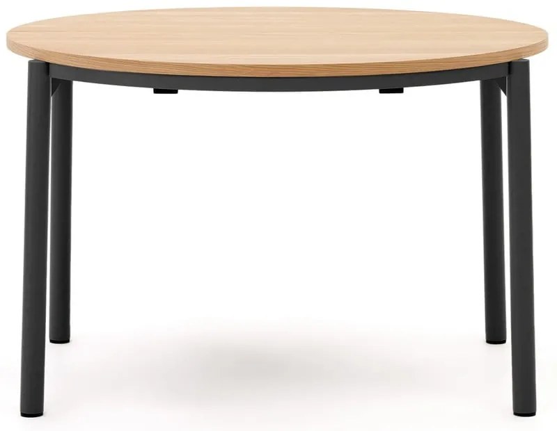 Kerek bővíthető étkezőasztal tölgyfa dekorral ø 120 cm Montuiri – Kave Home