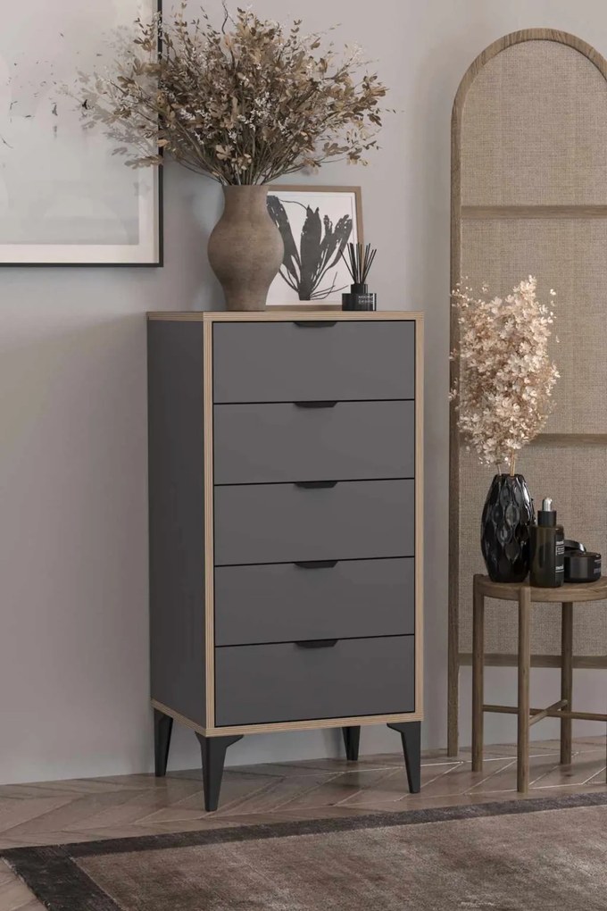 Arden komód, antracit, 50 cm