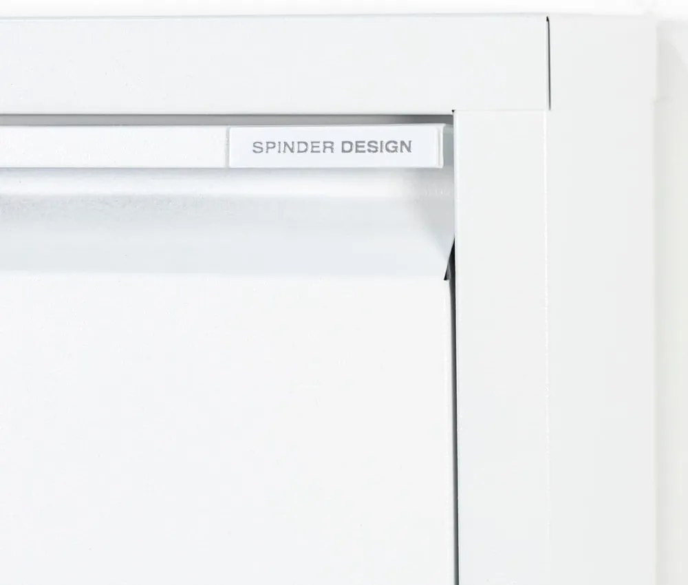 Fehér fém billenő ajtós cipőtartó 50x169x15 cm Billy – Spinder Design