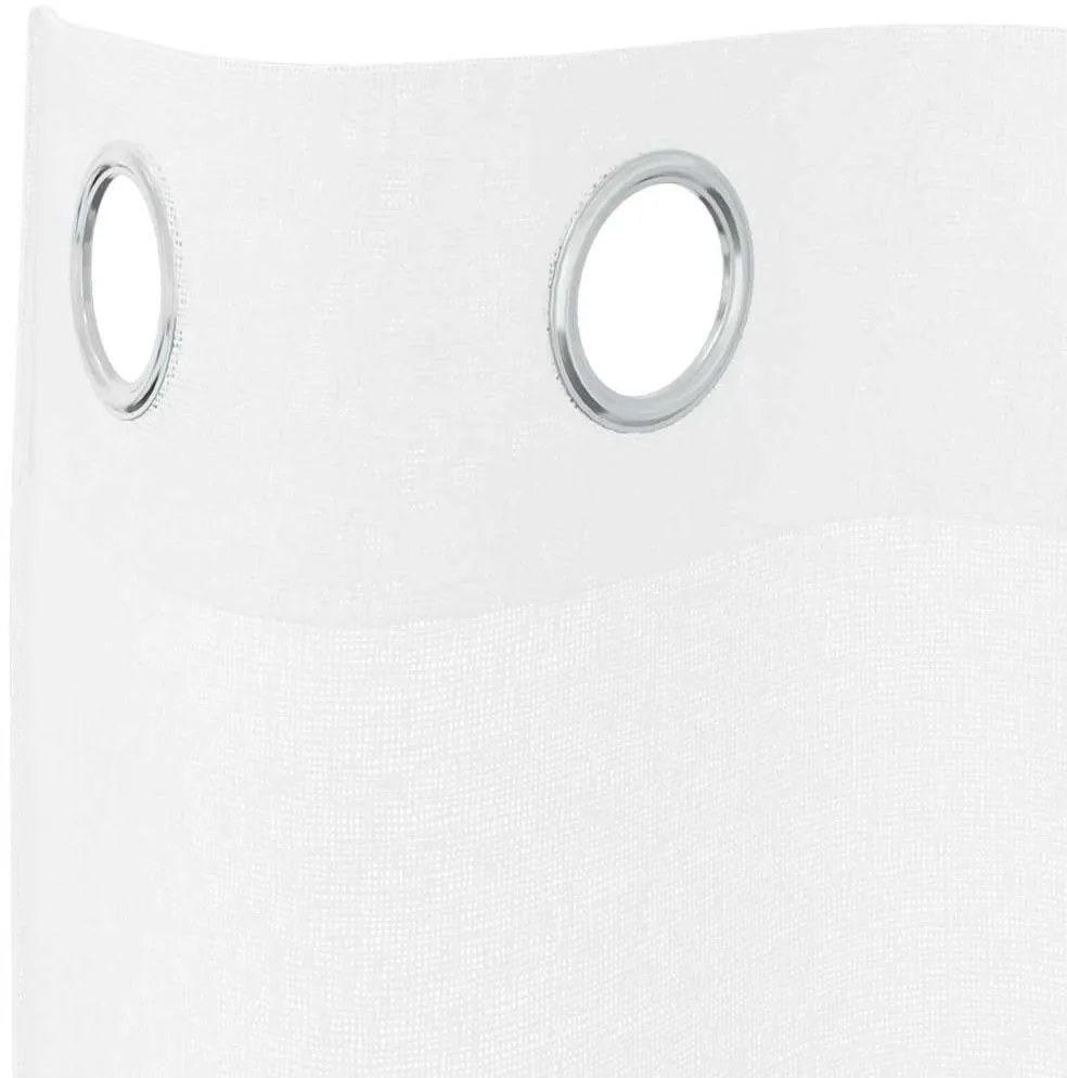 Függönyök függönyökkel 2 pcs Fehér 140x175cm Poliészter