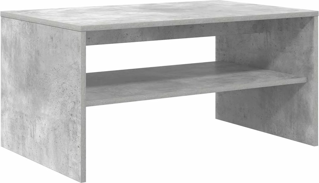 vidaXL Dohányzóasztal Beton Szürke 80 x 50 x 40 cm Faanyag