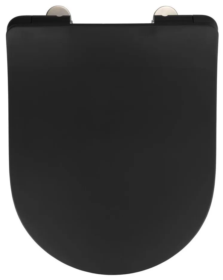 WENKO 23827100-WC WC-ülőke SEDILO 45,2x36,2 cm fekete/ezüst