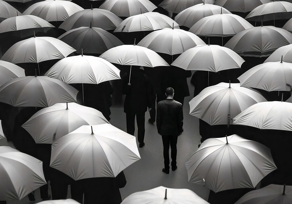 Poszter 100x70cm Magány a tömegben