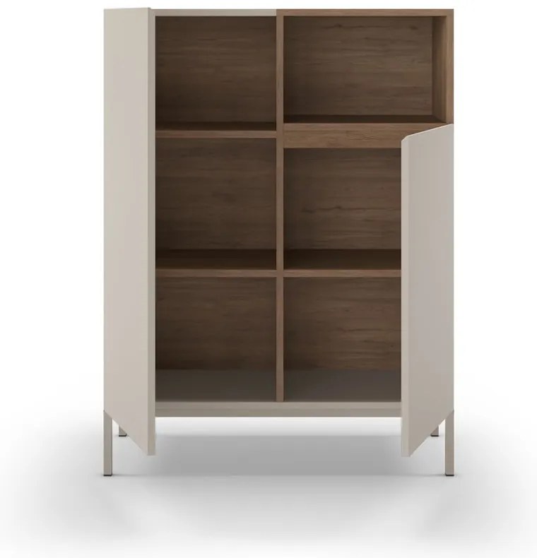 Krémszínű szekrény 90x120 cm Cailin – Marckeric