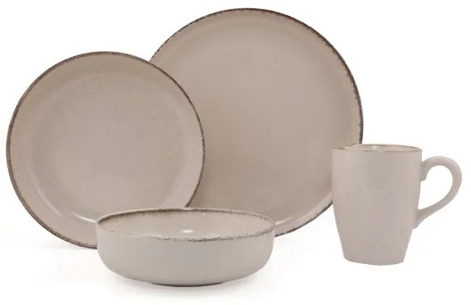 16 részes bézs/porcelán étkészlet