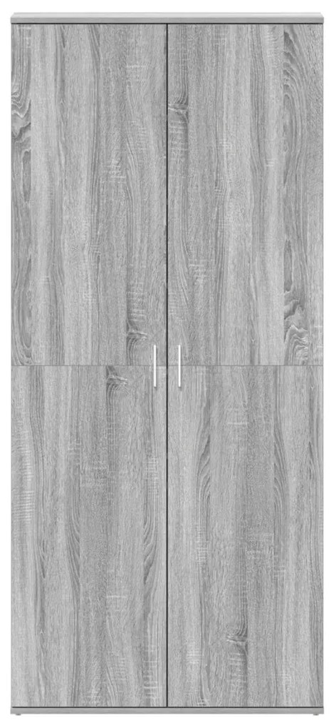 Szürke sonoma cipőtartó 80x39x180 cm Műszakilag megmunkált fa