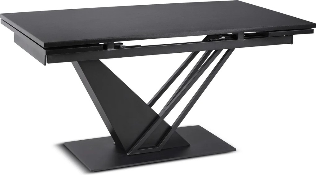 Stół REX Rozkładany 160-220 cm MDF Czarny