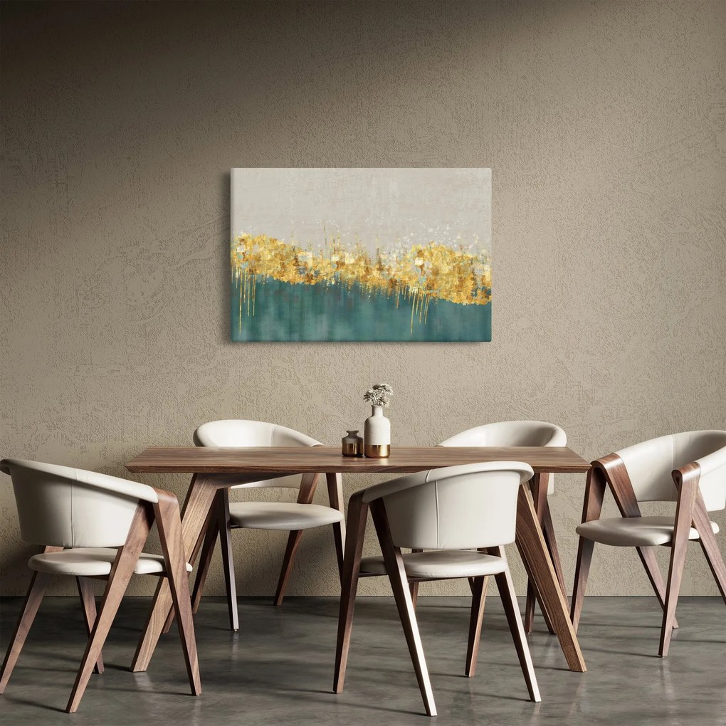 Kép - Textúra arany díszítéssel (90x60 cm)