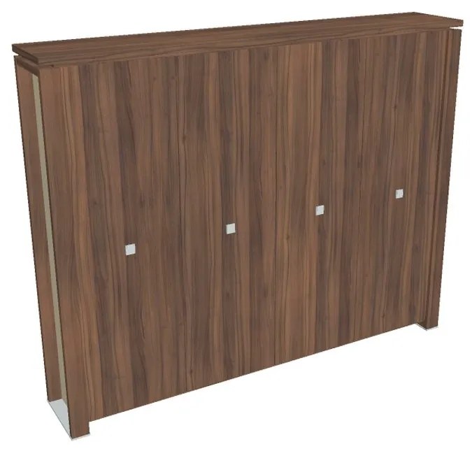 Verno+ S magas gardrób 260 x 46 x 210 cm, dió / vanília