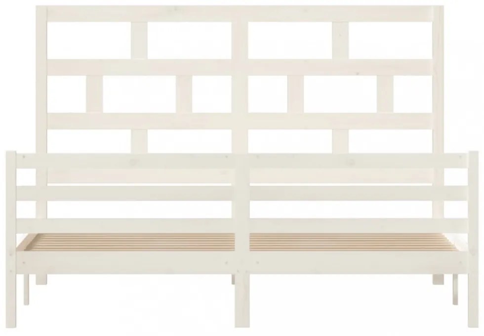 Super King fehér tömör fa ágykeret 180 x 200 cm