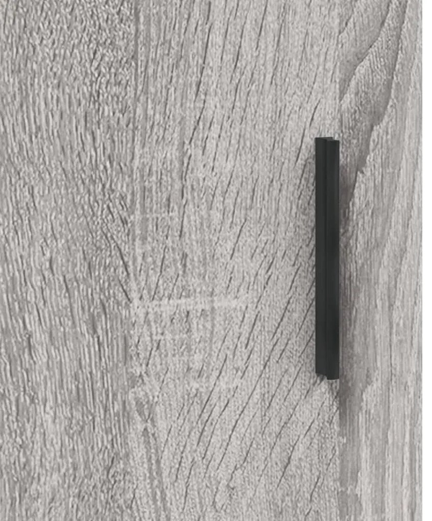 szürke sonoma színű szerelt fa tálalószekrény 100 x 36 x 60 cm