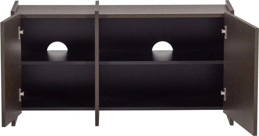 Sötétbarna TV-állvány kőrisfa dekorral 102x53x44 cm Brock – WOOOD