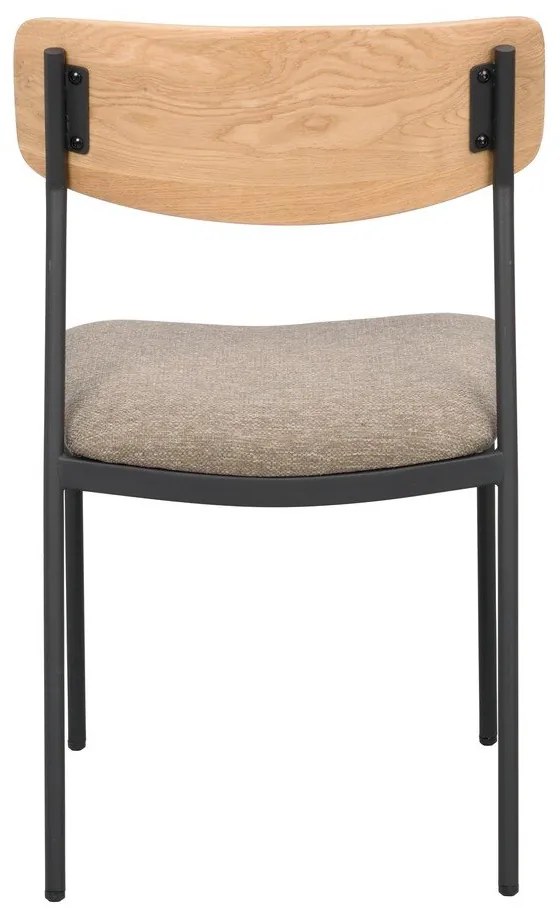 Bézs-natúr színű étkezőszék szett 2 db-os Maymont – Rowico