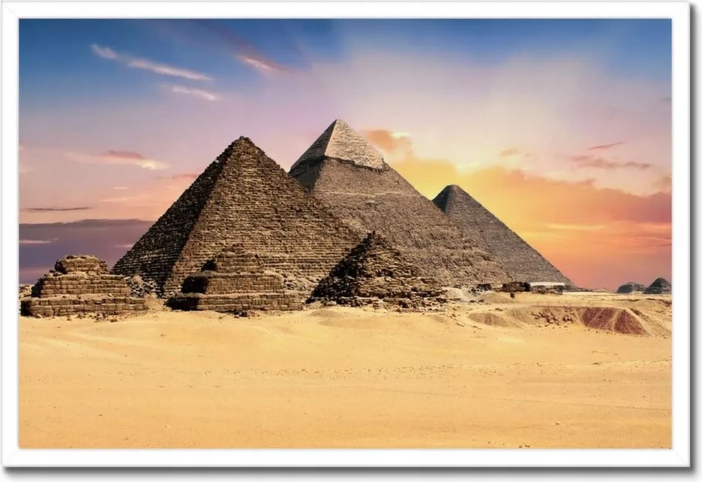Poszterek keretben 60x40 Piramisok Egyiptom Tájkép