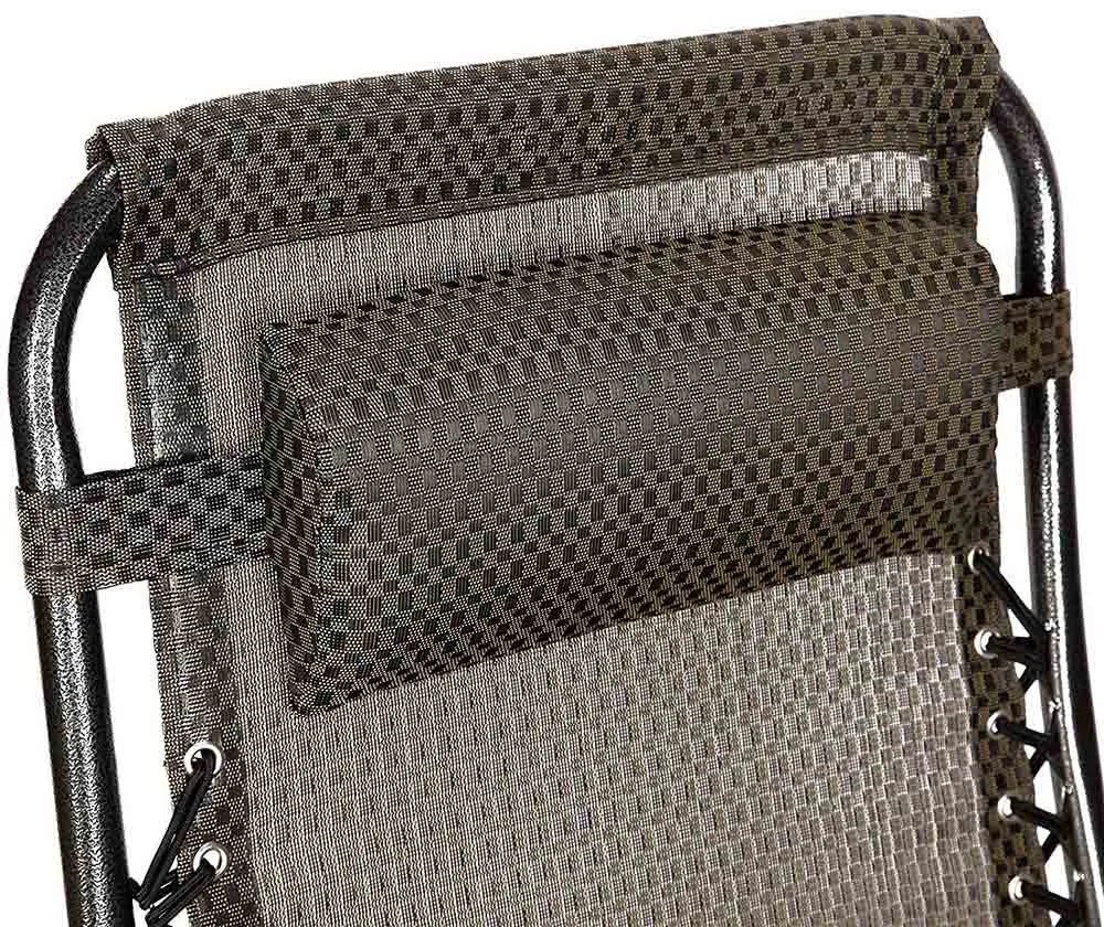 Zéró gravitáció kerti szék ajándék pohártartóval, 2 db-barna