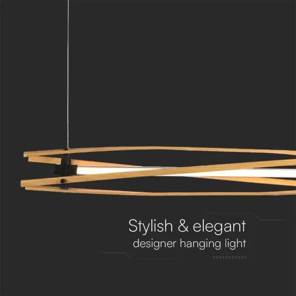 LED Csillár zsinóron LED/15W/230V 3000K barna