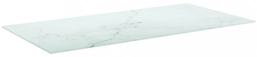 fehér edzett üveg asztallap márványdizájnnal 100 x 50 cm 6 mm