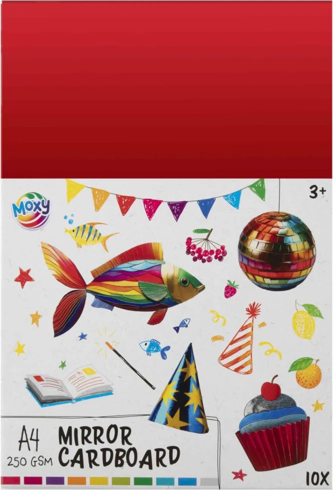 Színes Moxy tükörkarton papír szett 10 ív