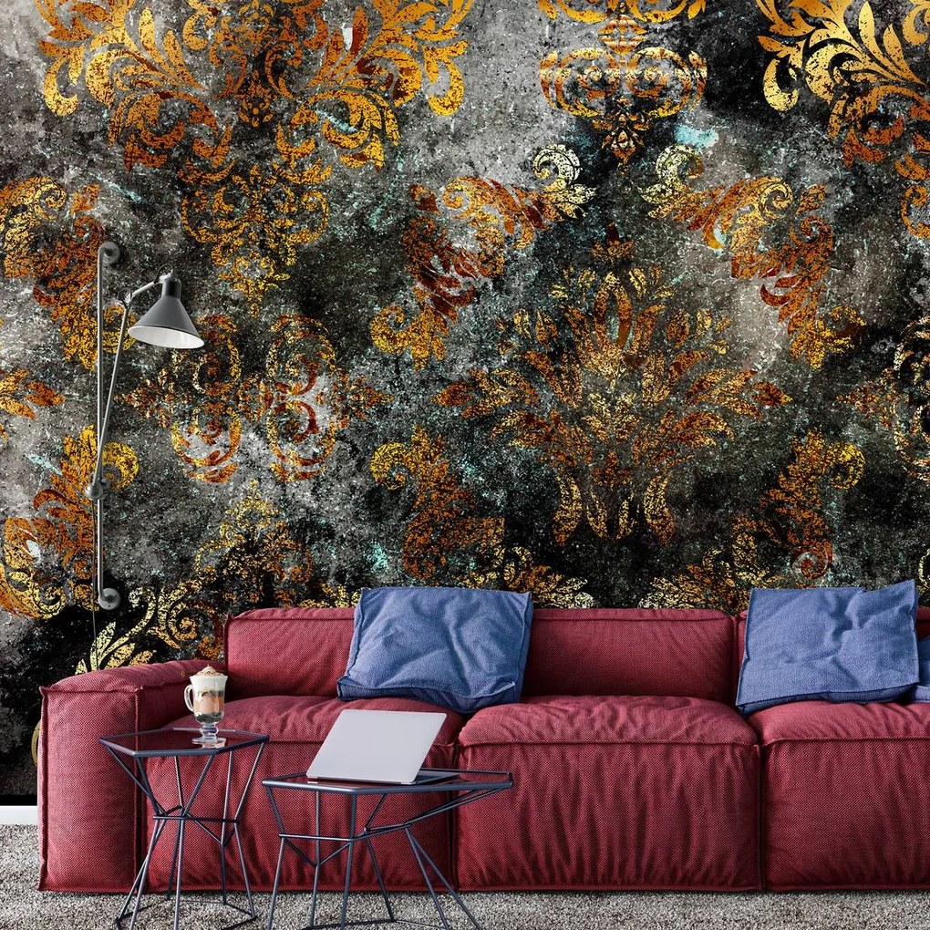 Fotótapéta - Aranybarna motívum - beton (152,5x104 cm)