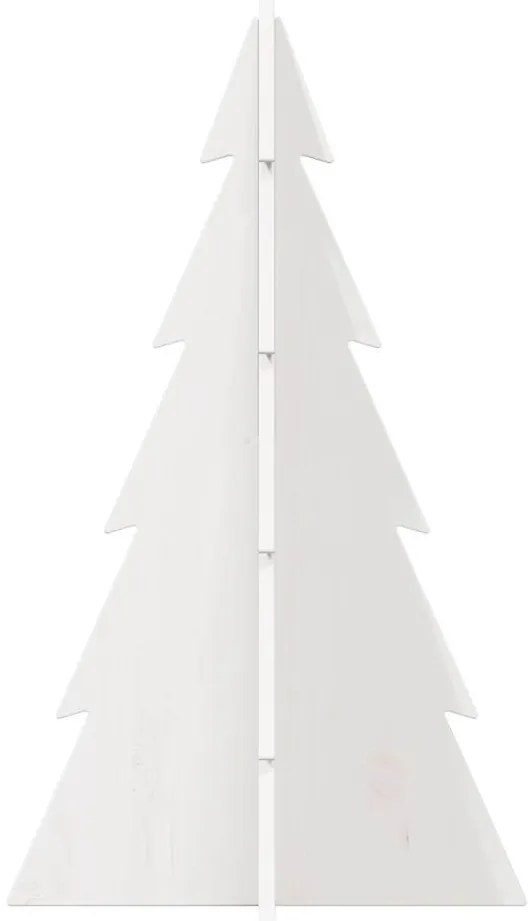fehér tömör fenyőfa karácsonyfa-dekoráció 80 cm