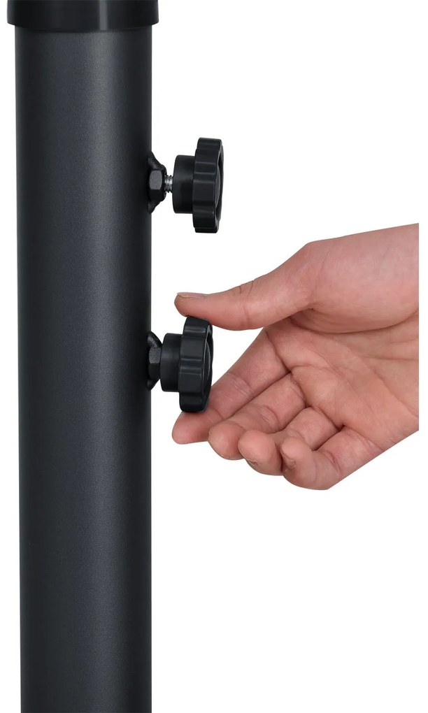 Juskys LED-es napernyő Brazil 3,5 m - sötétszürke