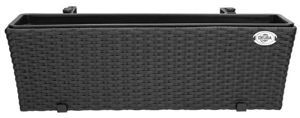 Casaria® Polirattan virágcserép fekete 2 db