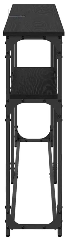 Konzolasztal Musta tammi 145x22.5x75cm Faanyag