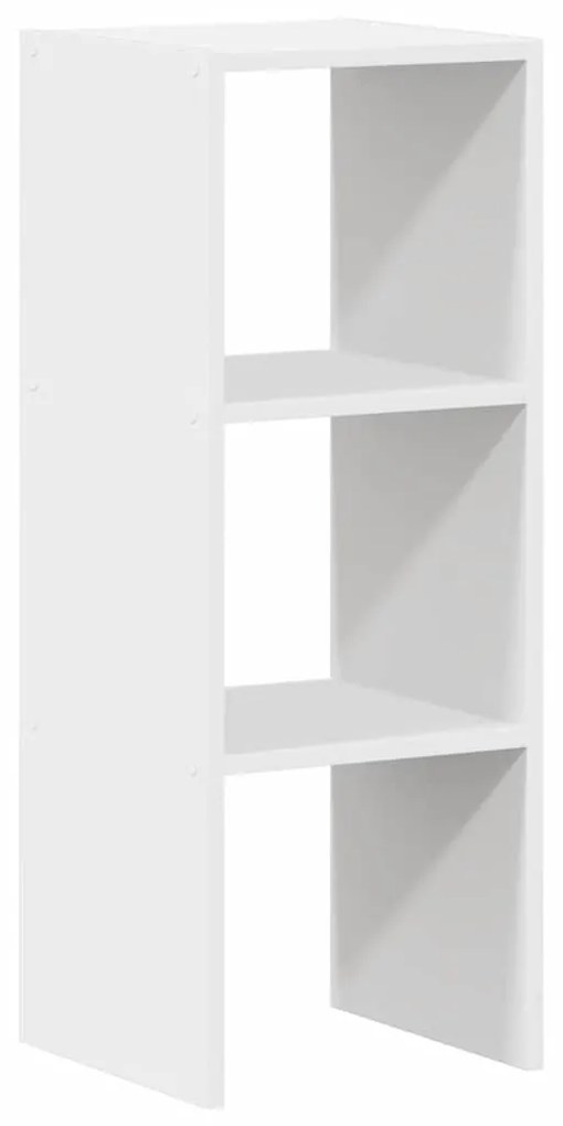 fehér színű szerelt fa könyvespolc halmozható 30 x 30 x 80 cm