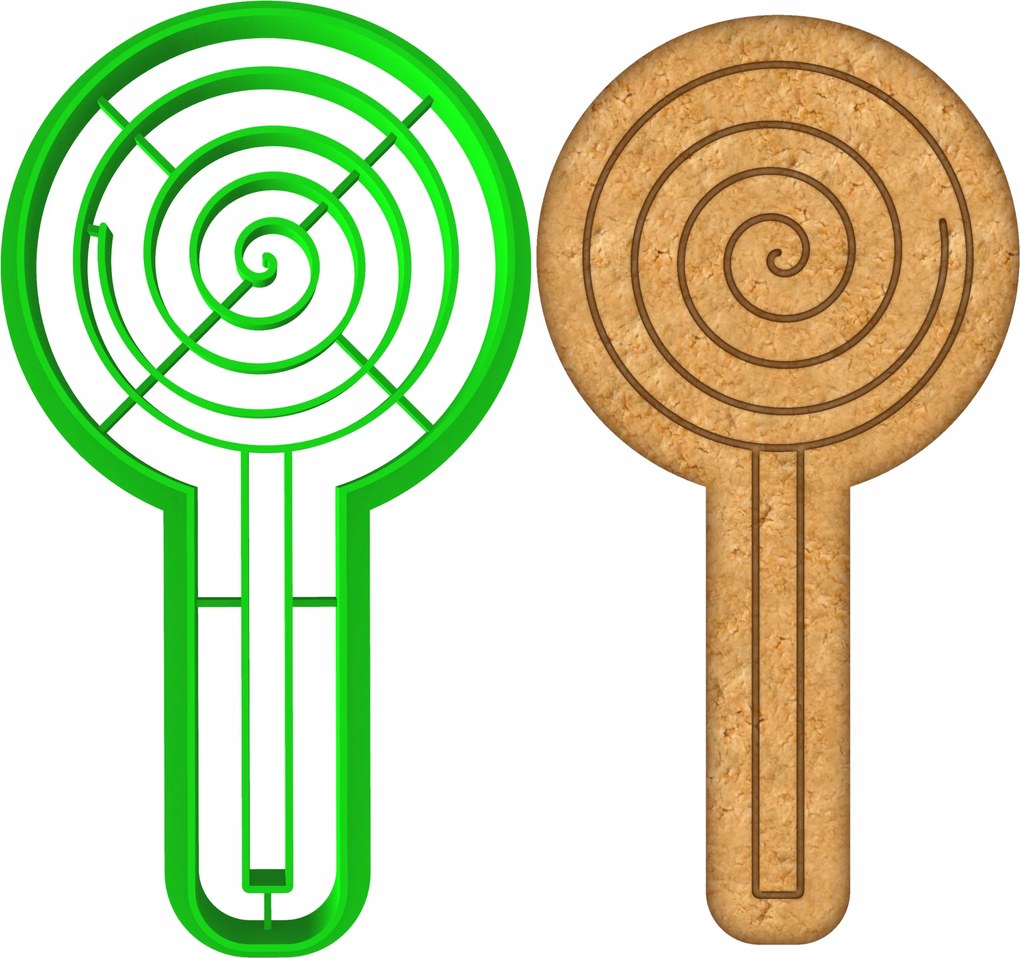 Mézeskalács lyukasztó keksz édesség Zsíros Csütörtök Nyalóka 10cm