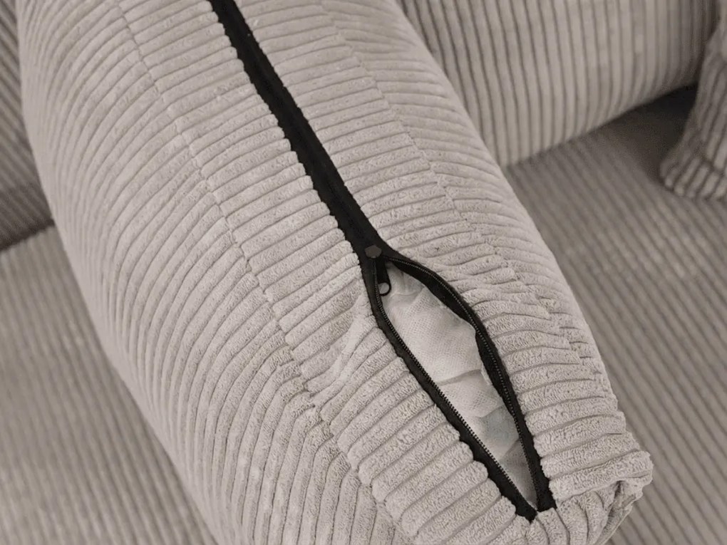 AKCIÓ Világosbézs U alakú ülőgarnitúra SMART COSARO 295x140 cm II. osztály