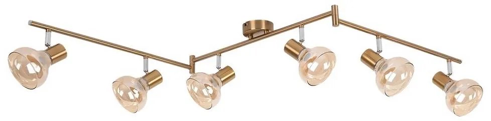 Rabalux 5553 - Spotlámpa HOLLY 6xE14/40W/230V arany