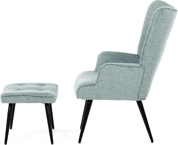 Relaxációs fotel, kék, bársony kárpit, AK-303 BLUE2