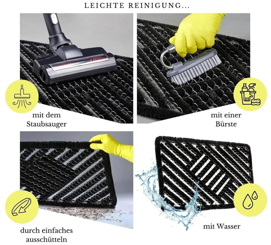 Kókuszrost lábtörlő 45x75 cm Coco Black – Hanse Home