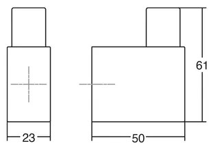 Fogas Viefe CASEY alumínium, texturált fekete láva - matt fekete EI