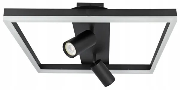 LED mennyezeti lámpatest 38W/230V + 2x GU10/30W, fekete
