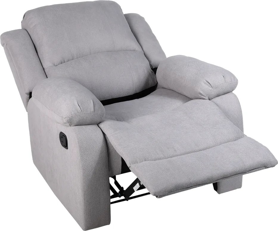 Pihentető fekvőszék, világos szürke szövet, ASKOY NEW
