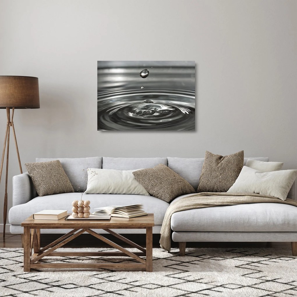 Egy vízcsepp képe (üvegen) (70x50 cm)