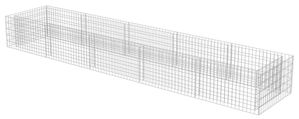 Horganyzott acél gabion magaságyás 450 x 90 x 50 cm