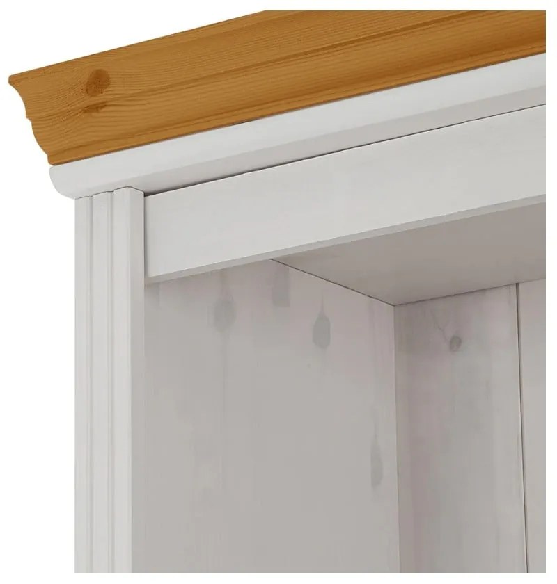 Fehér borovi fenyő könyvespolc 74x223x37 cm Anita – Støraa