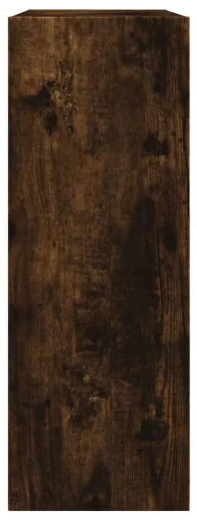 füstös tölgy színű szerelt fa cipőszekrény 60 x 21 x 57 cm