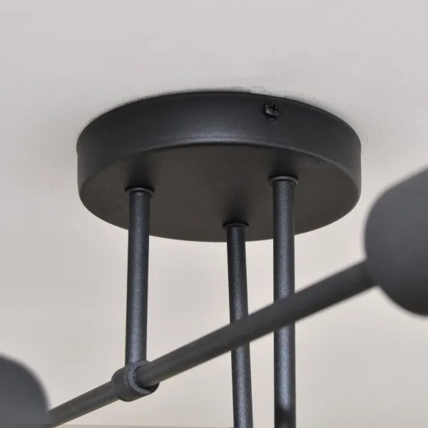 LED Felületre szerelhető csillár CAMBRIDGE 6xE27/8W/230V fekete