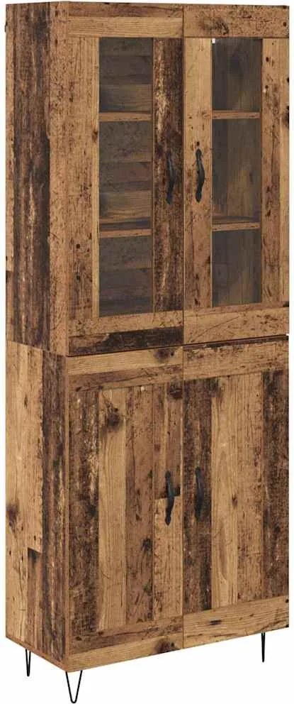 vidaXL Magasfiú Öreg fa 69,5 x 34 x 90 cm Faanyag