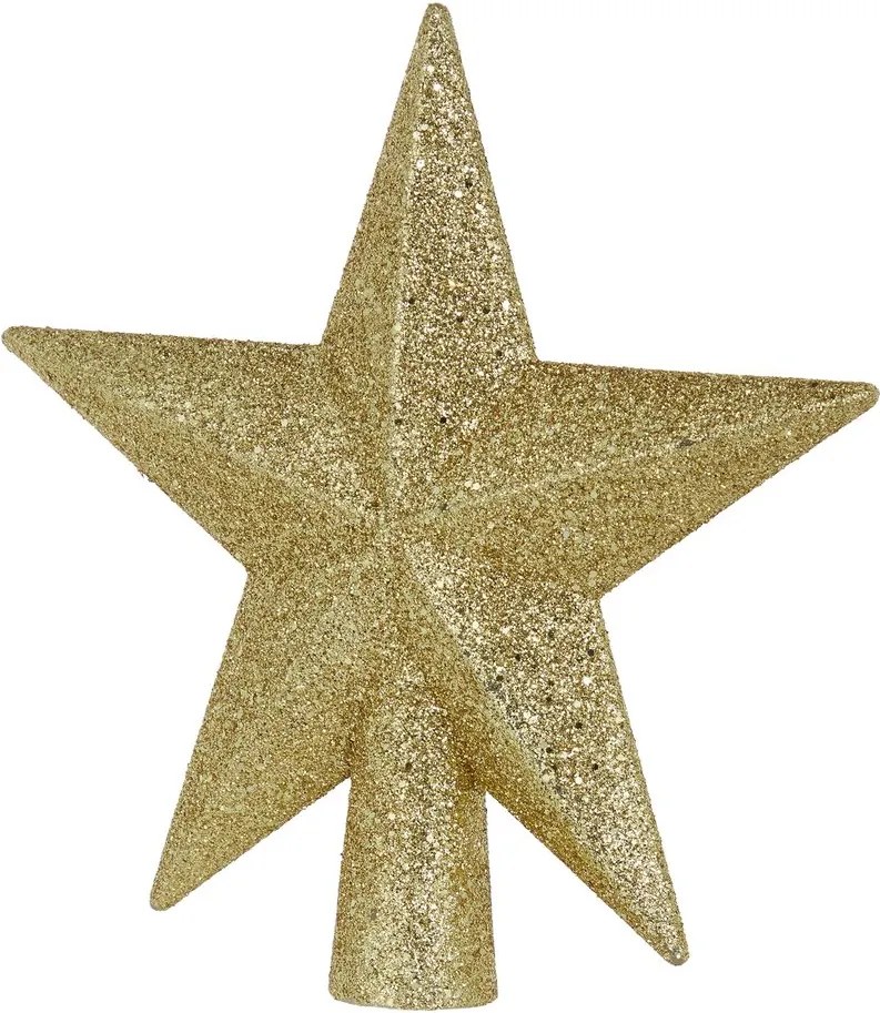 X-MAS csúcsdísz arany csillag 20 cm