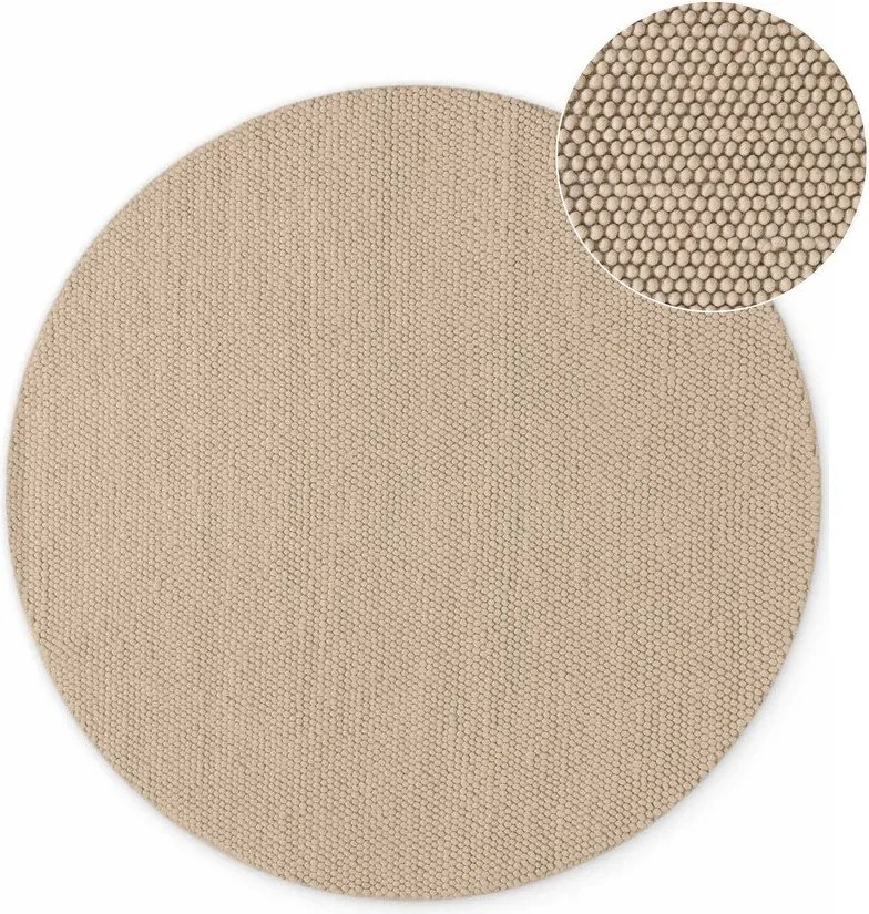Bézs kézi szövésű gyapjú kerek szőnyeg ø 200 cm Richmond Diana – Ted Baker