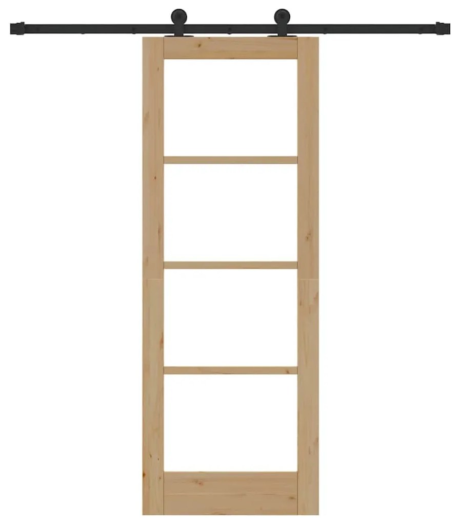 Csúszóajtó ORKDAL Barna 73.5 x 198.5 cm Fa és fém
