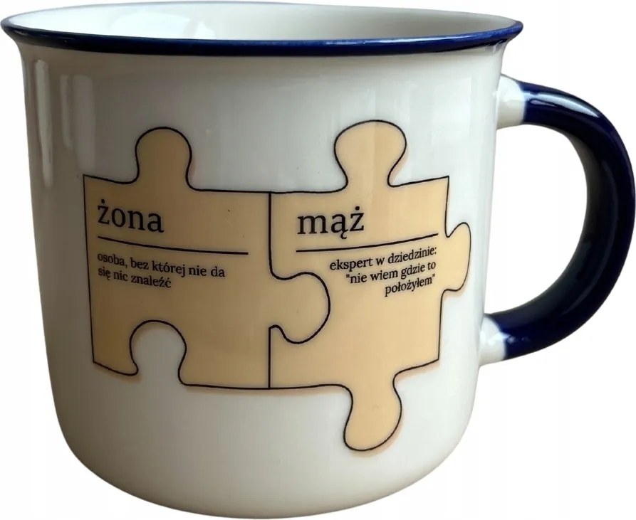 Valentin napi kerámia bögre Smukee 350 ml Puzzle férj és feleség